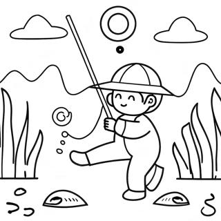 Gone Fishing Coloring Page 45022-43063