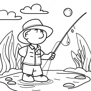 Gone Fishing Coloring Page 45022-43064