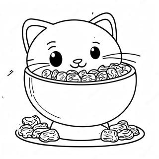 Cat Food Bowl Coloring Page 45032-36098