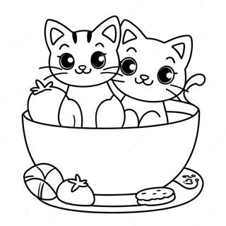 Playful Kittens With Food Coloring Page 45033-36102