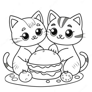 Playful Kittens With Food Coloring Page 45033-36104