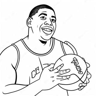 Magic Johnson Basketball Coloring Page 45052-36114