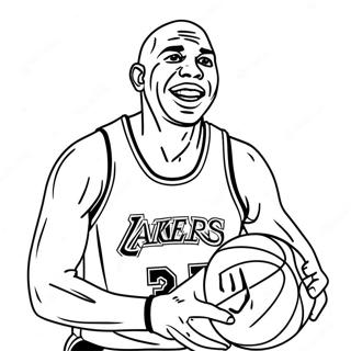 Magic Johnson Basketball Coloring Page 45052-36116