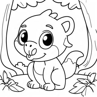 Cute Klombo In A Forest Coloring Page 45103-36157