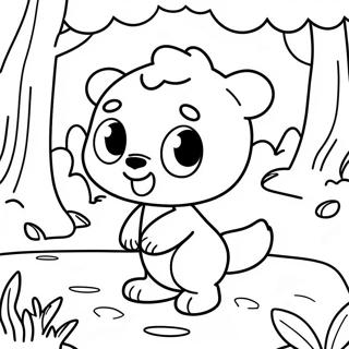 Cute Klombo In A Forest Coloring Page 45103-36158