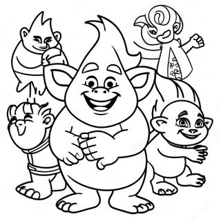 Trolls 3 Coloring Page 45122-36170