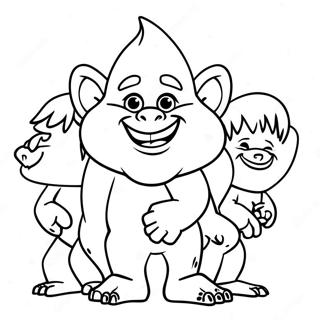 Trolls 3 Coloring Page 45122-36172