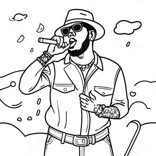 Pop Smoke In Concert Coloring Page 45133-36182