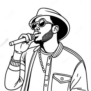 Pop Smoke In Concert Coloring Page 45133-36184