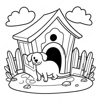 Dog House Coloring Pages