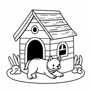 Cozy Dog House Coloring Page 45163-36205