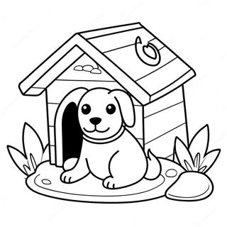 Cozy Dog House Coloring Page 45163-36207