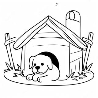 Cozy Dog House Coloring Page 45163-36208