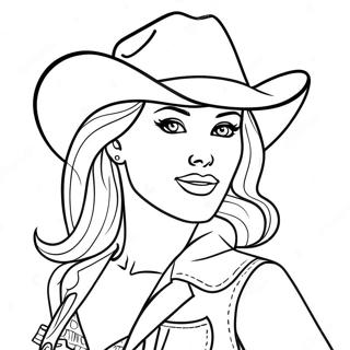 Cowgirl Barbie Coloring Page 45182-36220