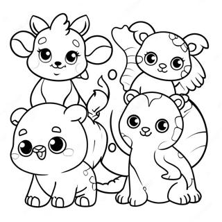 Cute Baby Animal Faces Coloring Page 45193-36228