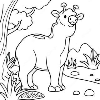 Zoo Animal Coloring Page 451-358