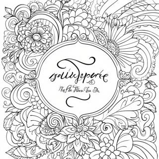 Calligraphy Bible Verse Coloring Pages