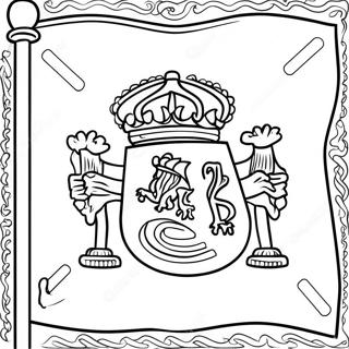 Vibrant Spain Flag Coloring Page 45213-36247