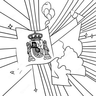 Vibrant Spain Flag Coloring Page 45213-36248