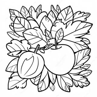 Kindergarten Fall Leaves Coloring Page 45222-36255