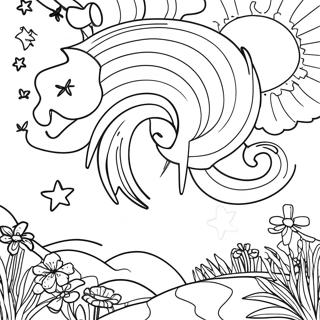 Sparkling Starry Night Coloring Page 45243-36270