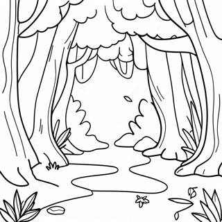 Magical Forest Fantasy Coloring Page 45253-36278