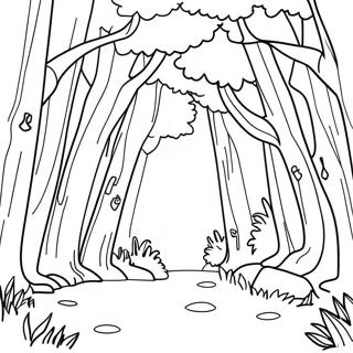 Magical Forest Fantasy Coloring Page 45253-36279