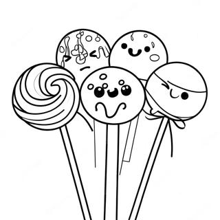 Cake Pop Coloring Page 45272-36295