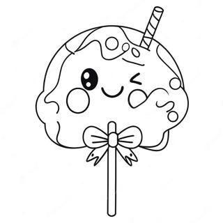 Cute Cake Pop With Sprinkles Coloring Page 45273-36292