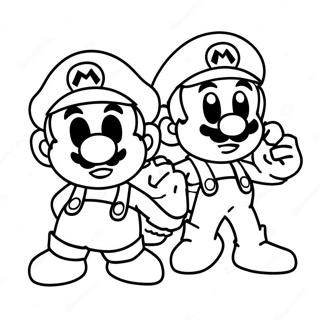 Adventurous Mario And Sonic Coloring Page 45303-36317