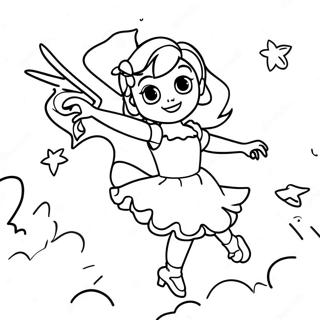 Wendy Darling Flying With Peter Pan Coloring Page 4532-3796