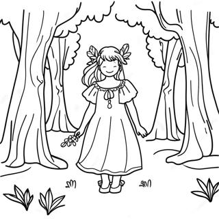 Enchanted Mystical Forest Coloring Page 45332-36338