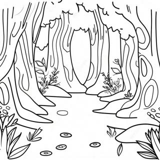 Enchanted Mystical Forest Coloring Page 45332-36339