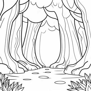 Enchanted Mystical Forest Coloring Page 45332-36340