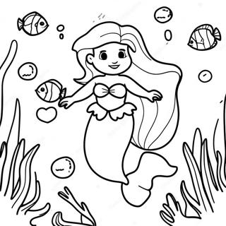 Ariel Underwater Adventure Coloring Page 45343-36350