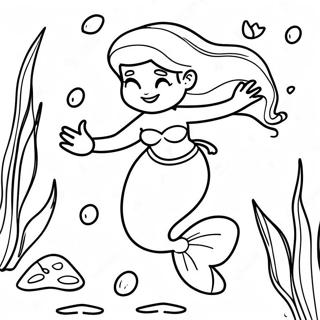 Ariel Underwater Adventure Coloring Page 45343-36351