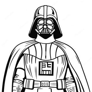 Darth Vader In Spooky Costume Coloring Page 45373-36374