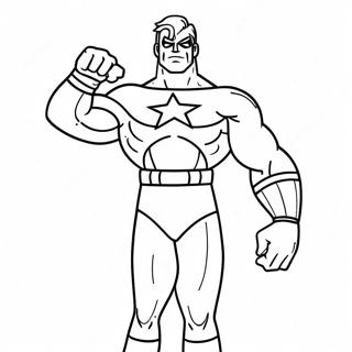 Captain Man In Action Coloring Page 45393-36389