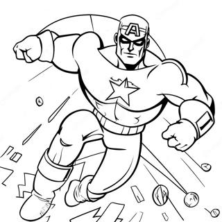 Captain Man In Action Coloring Page 45393-36390