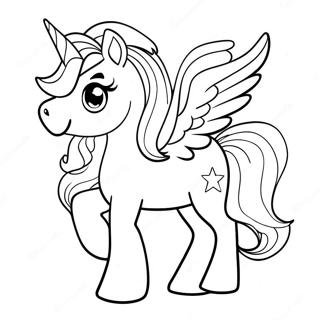 Sparkly Unicorn My Little Pony Coloring Page 45403-36401