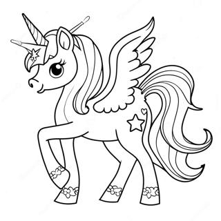 Sparkly Unicorn My Little Pony Coloring Page 45403-36402