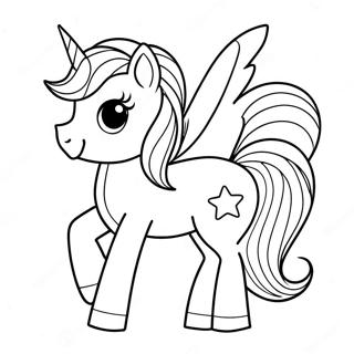 Sparkly Unicorn My Little Pony Coloring Page 45403-36403