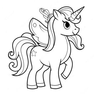 Sparkly Unicorn My Little Pony Coloring Page 45403-36404