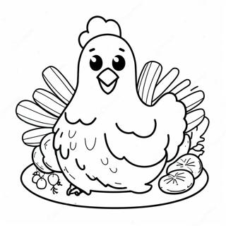 Fried Chicken Coloring Page 45412-36400