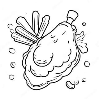 Crispy Fried Chicken Drumstick Coloring Page 45413-36408