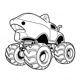 Shark Monster Truck Coloring Pages