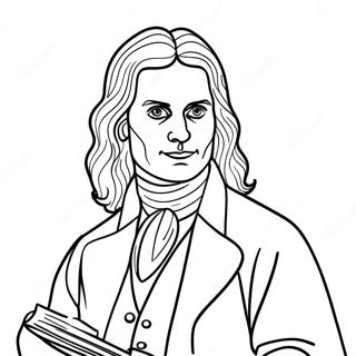 Isaac Newton Coloring Pages