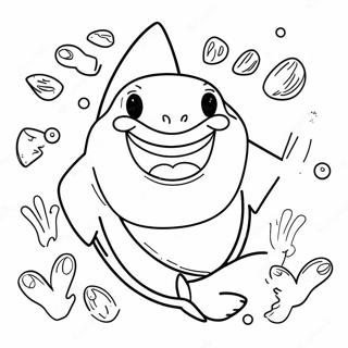 Happy Grandma Shark Coloring Page 45463-36446