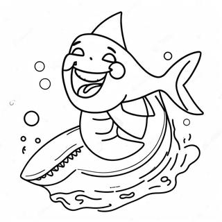 Happy Grandma Shark Coloring Page 45463-36447