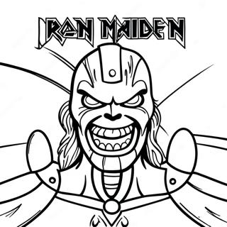 Iron Maiden Logo Coloring Page 45482-36455